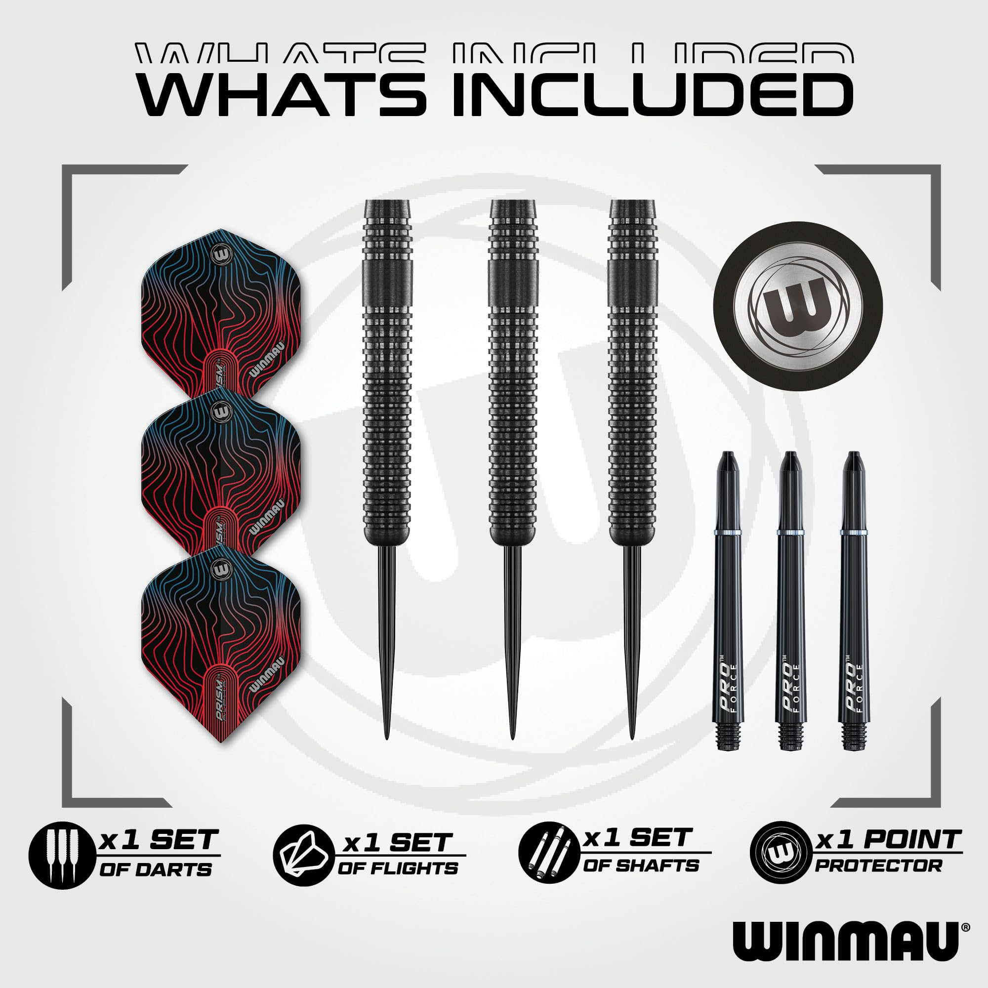 Winmau Solaris Pro 90% Tungsten Steel Tip Darts Set - 23 Grams