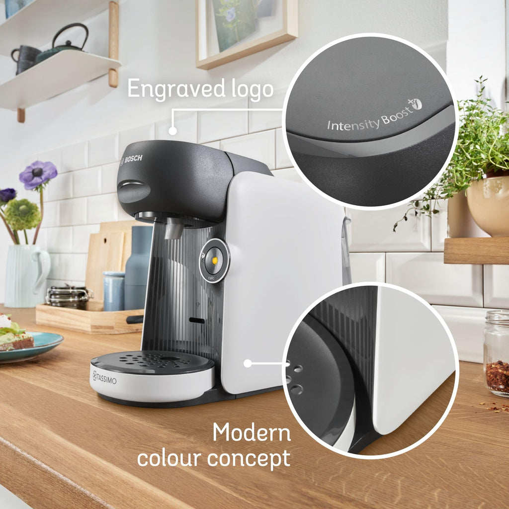 Bosch Tassimo Finesse TAS16B4GB Pod Coffee Machine, 1400W - White