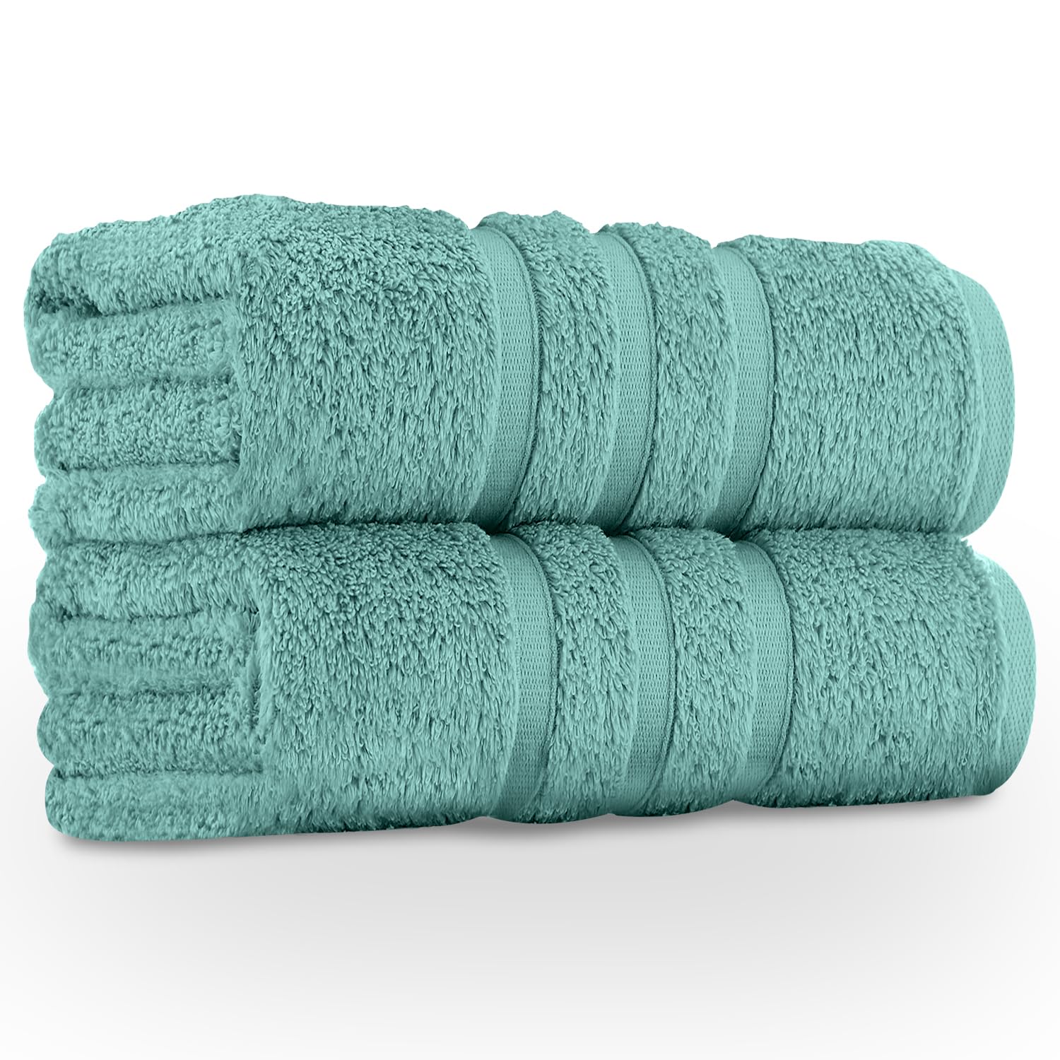 GC Gaveno Cavailia Egyptian Cotton Jumbo Bath Sheets - 2 Pack - Duck Egg