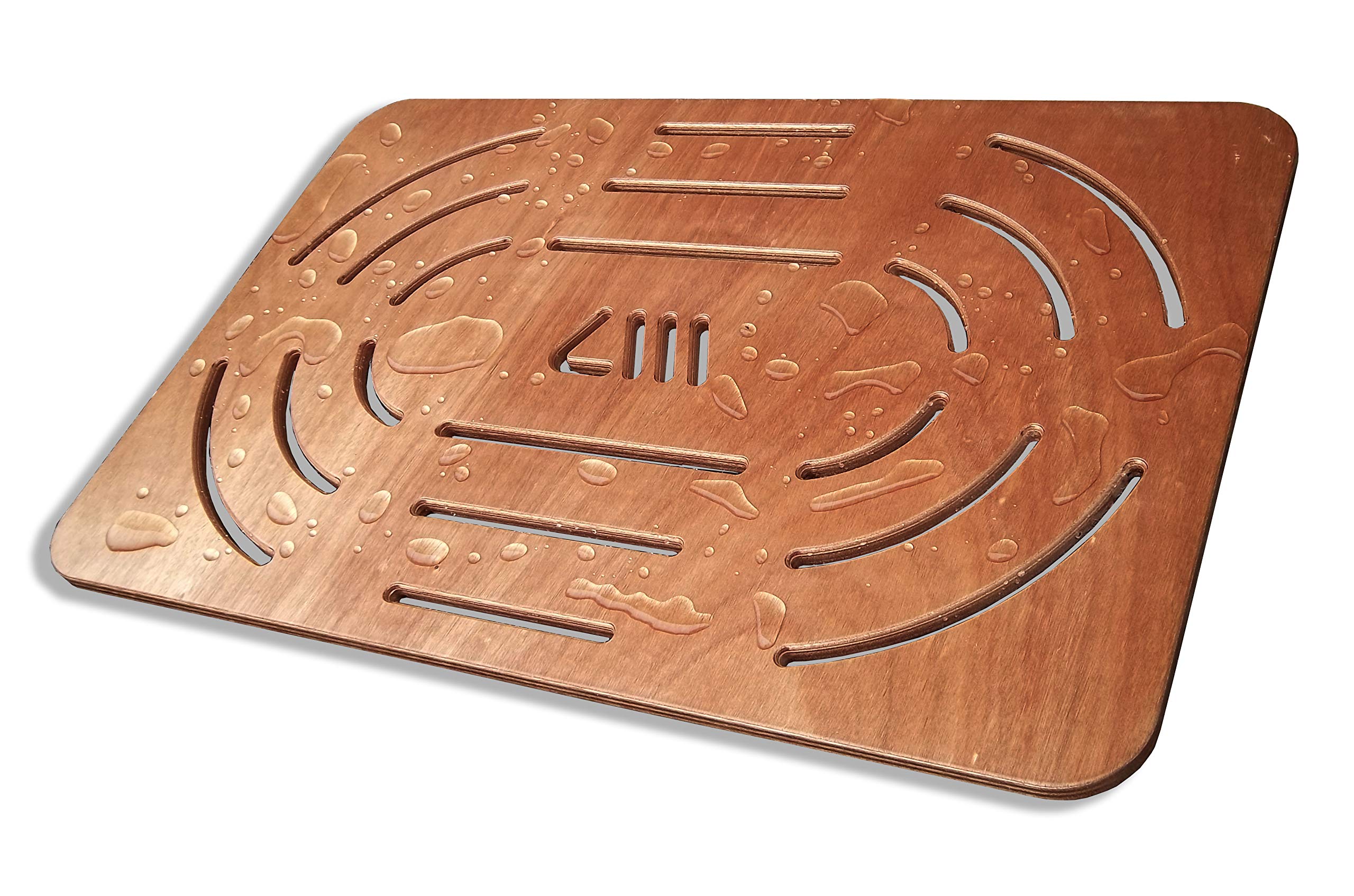Castelmerlino Okumè Marine Plywood Shower Mat - Natural, 78x52 cm