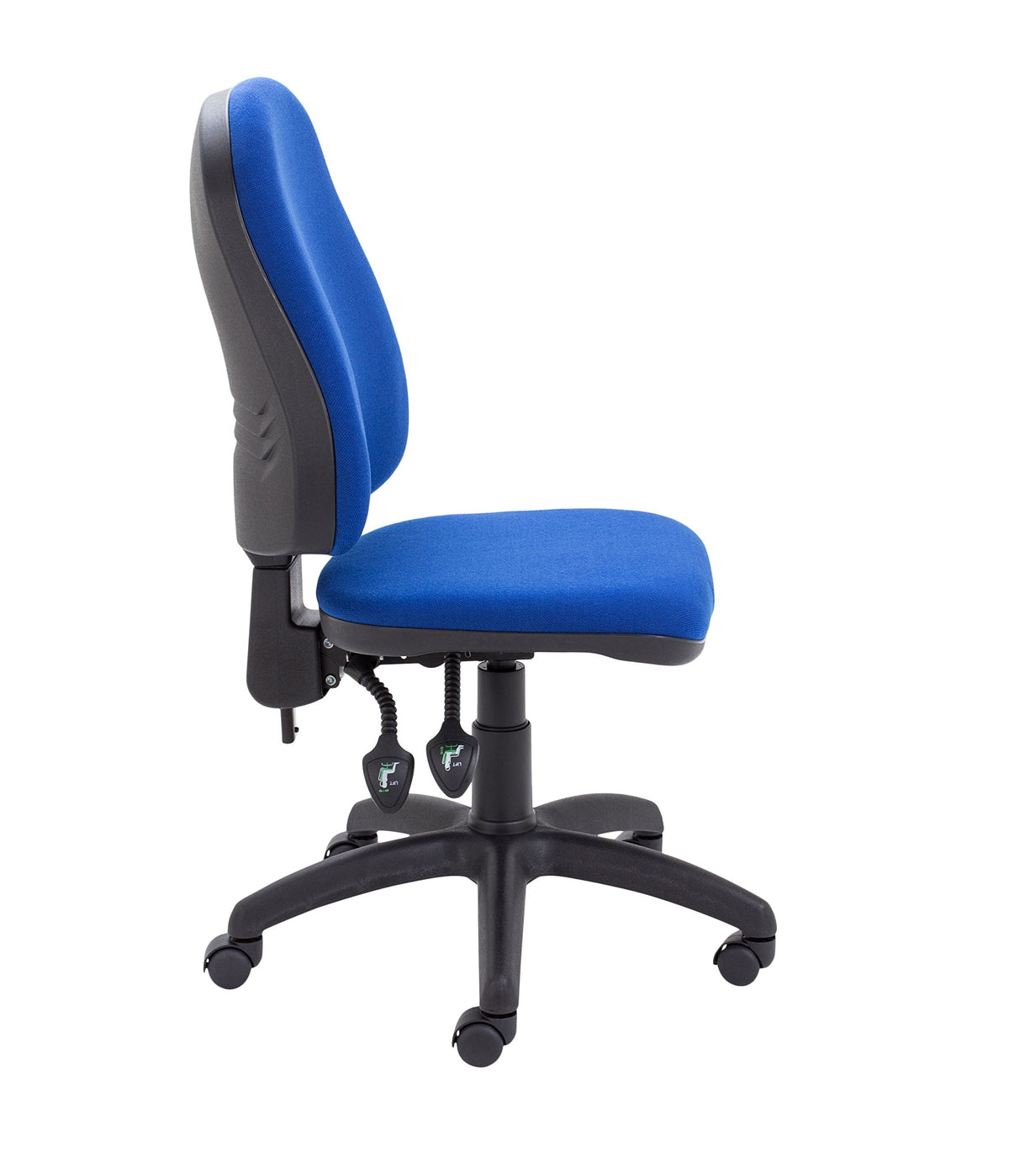 Office Hippo Small Chair Without Arms, Computer Desk With High Curved Back, Swivel + Adjustable Backrest, Home Office With Wheels, Max 115kg - image 3