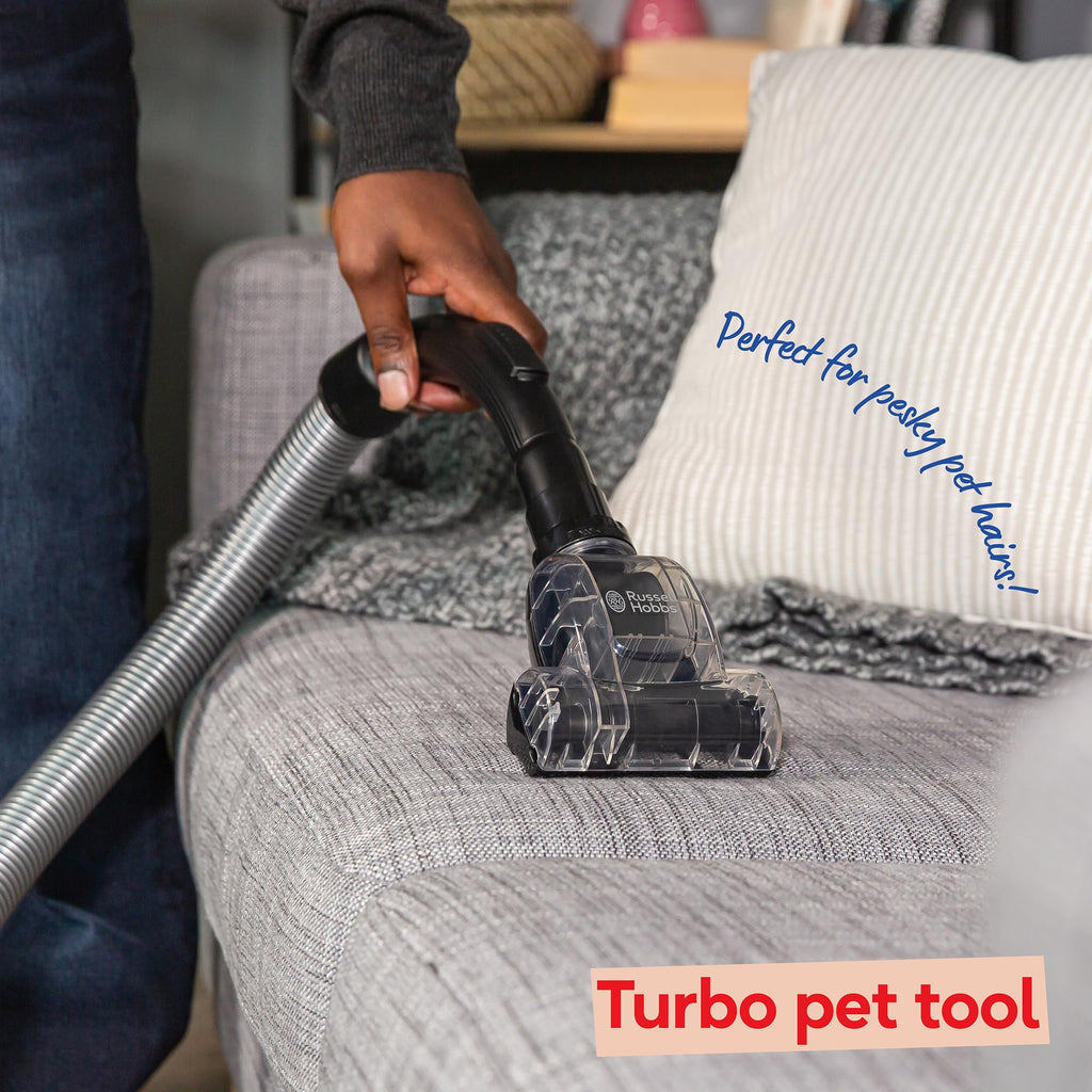 Russell Hobbs Atlas2 Pet Cylinder Vacuum Cleaner | 700W 2.5L Grey