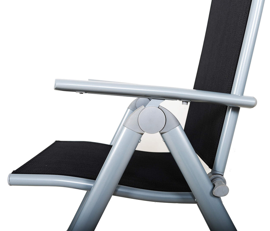 Chicreat 80510 High-Back Folding Camping Chair | Adjustable Aluminium