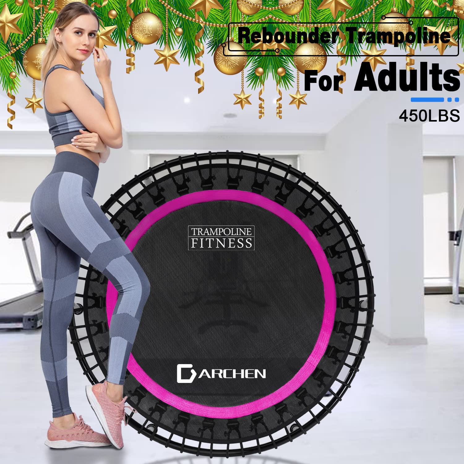 Darchen Mini Trampoline – 200kg Adult Rebounder for Fitness & Cardio