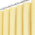BTTN Yellow Linen Textured Shower Curtain | Waterproof Heavy Duty Polyester