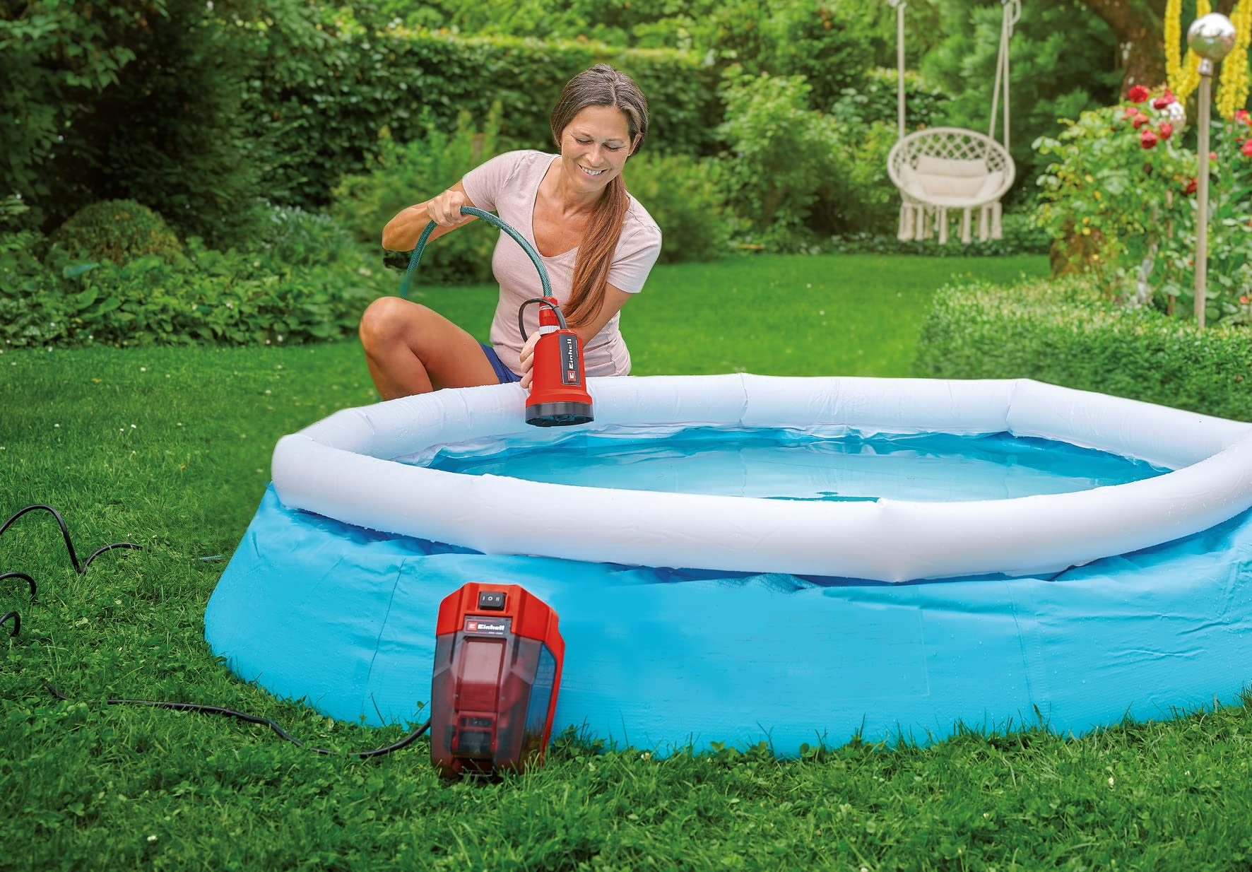 Einhell 18V Cordless Submersible Water Pump | 1mm Flat Suction | GE-SP 18