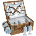 Jolof Store Willow Picnic Basket for 2 – Insulated Wicker Hamper Set