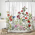 Jolof Store Floral Shower Curtain | Waterproof Polyester Bath Drapes