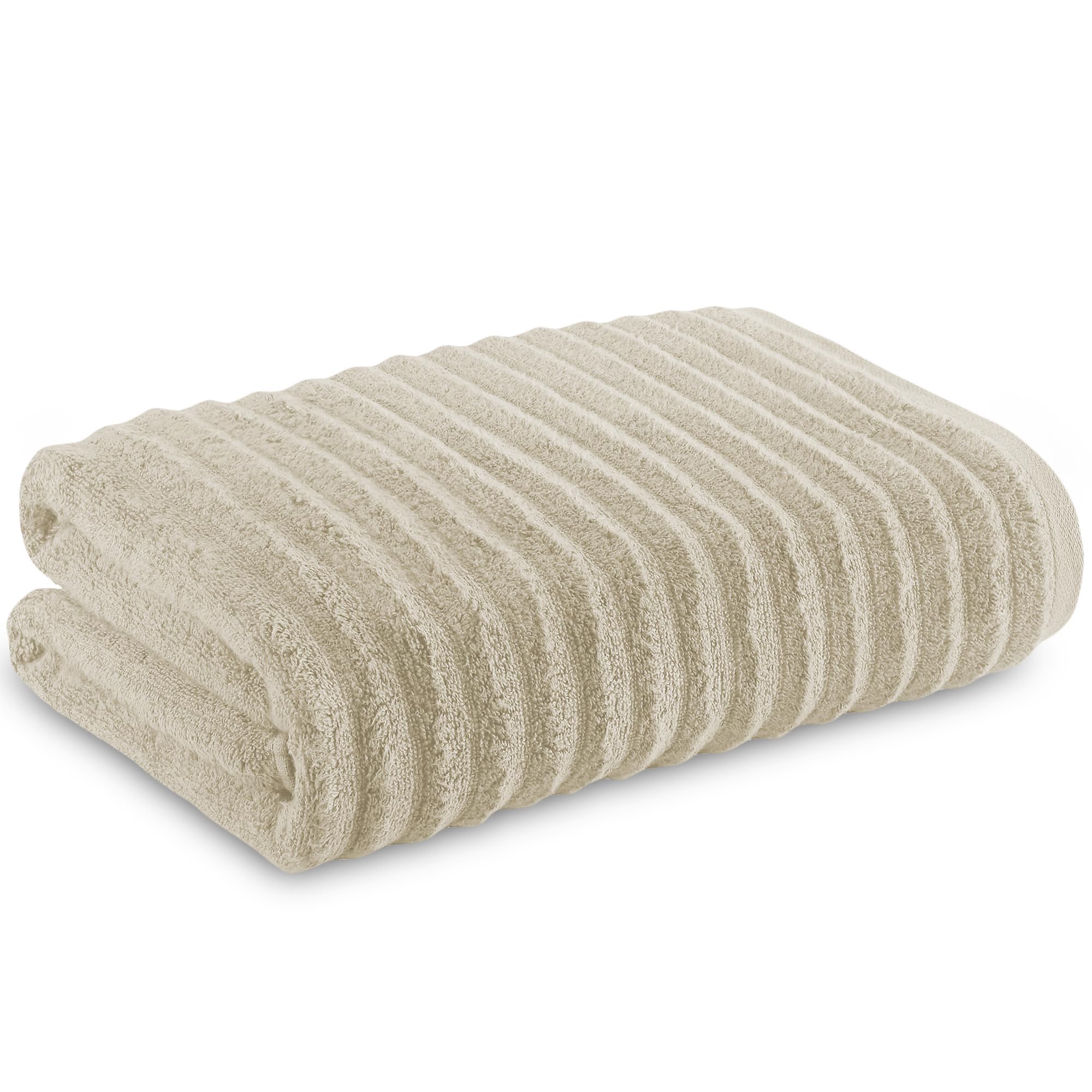 Towelogy Bamboo Extra Large Bath Towels – 90x140cm Absorbent Ivory
