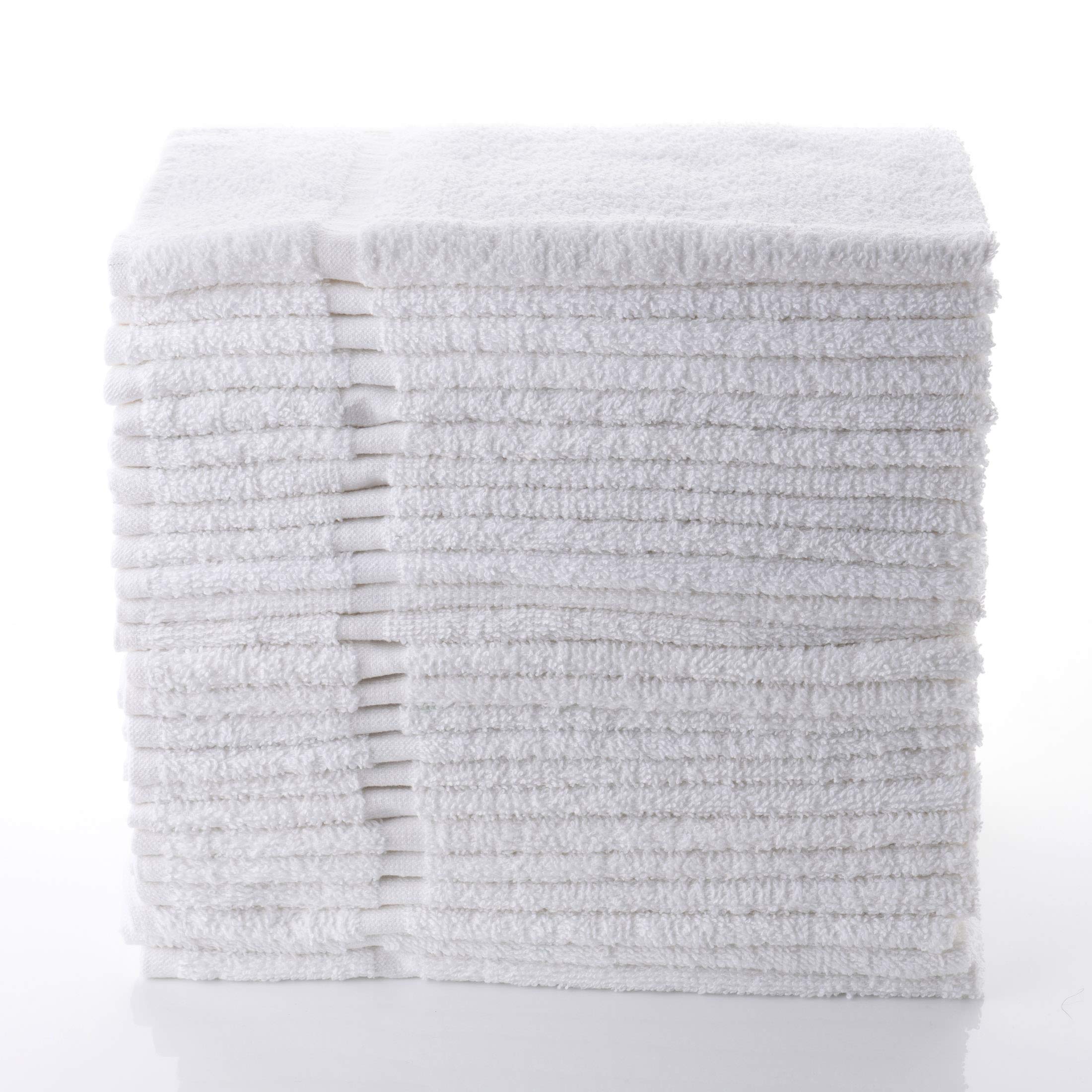 Simpli-Magic Cotton Hand Towels – 16"x27" White Absorbent Towels, 12 Pack