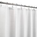 Barossa Design Waffle Fabric Shower Curtain - White, 72 x 84 Inch