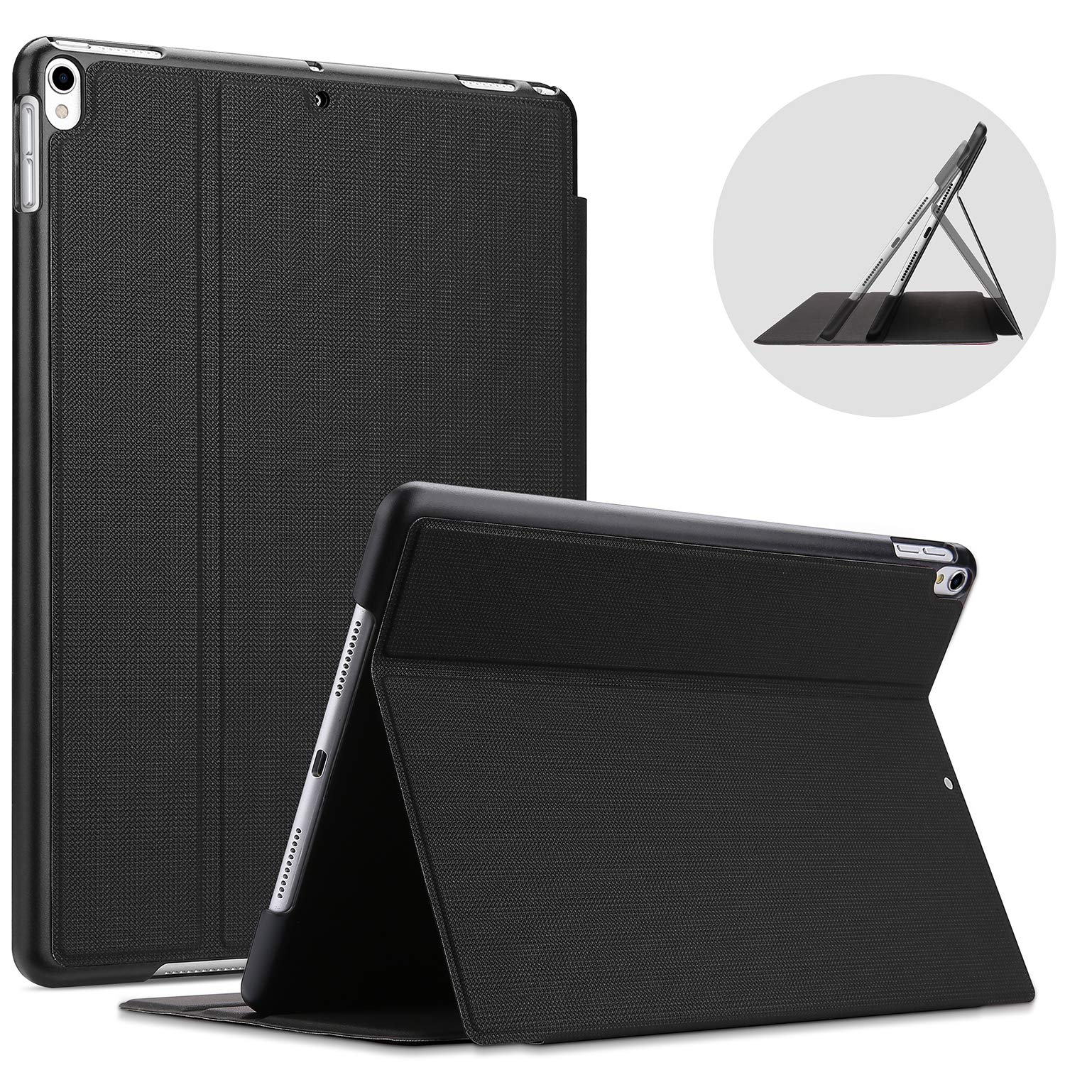ProCase iPad Air 3 & Pro 10.5 Slim Protective Folio Stand Case - Black