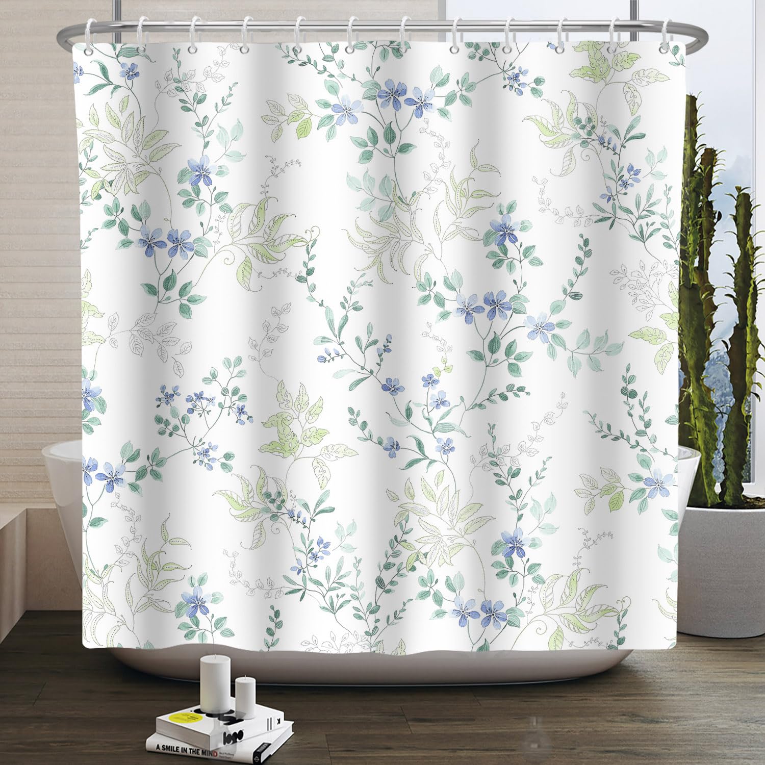 Floral Shower Curtain | 180x200cm Waterproof Polyester