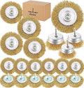 20-Piece Wire Brush Drill Set | 1/4" Arbor Rust Removal