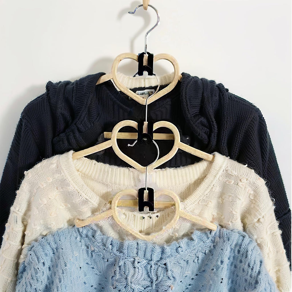 JIANGLAI Velvet Clothes Hanger Connector Hooks, Heavy Duty Hooks Space Saver, Extender Clips Space Saving - image 3