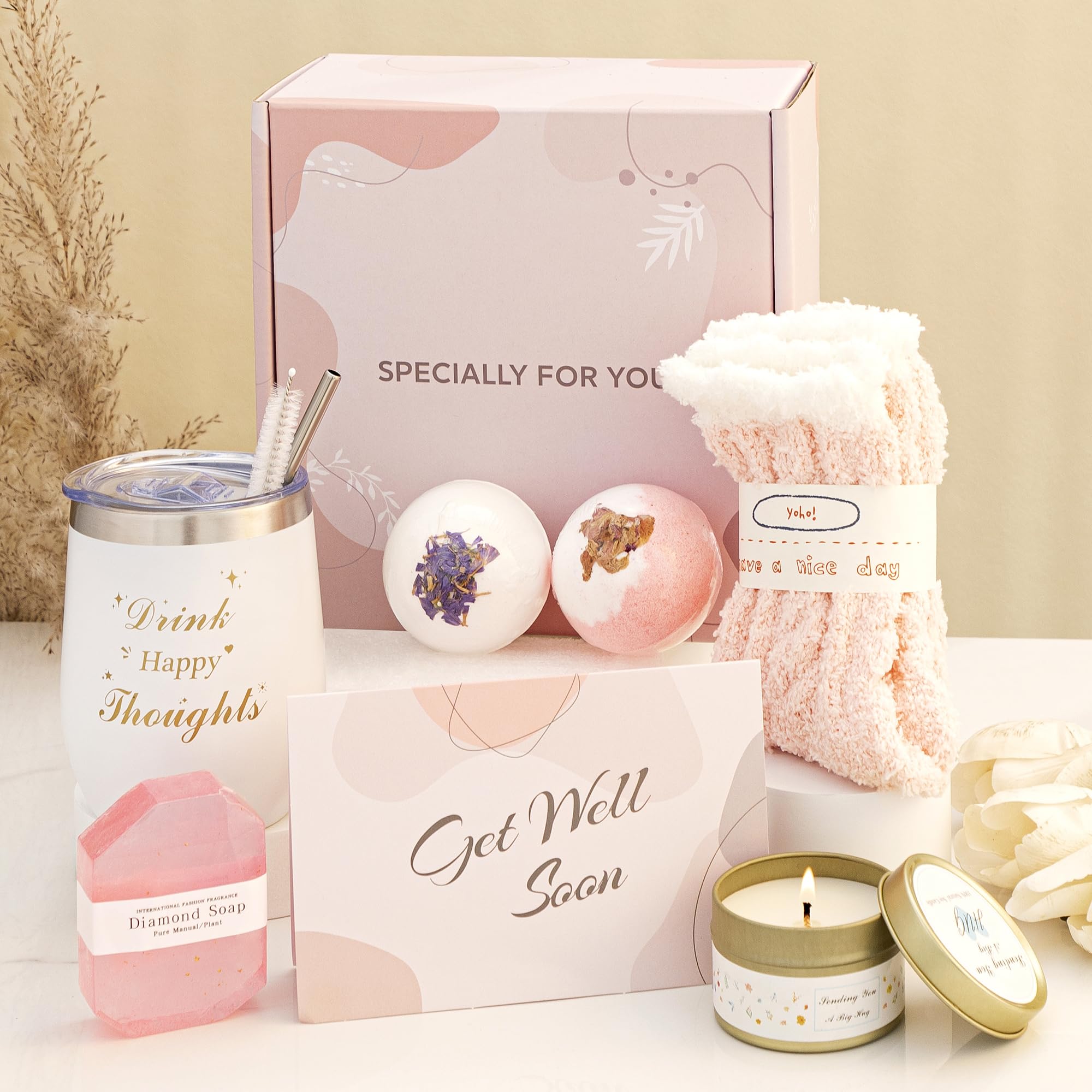 Get Well Soon Care Package for Women – Spa Gift Basket Set