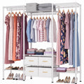 Himimi Heavy Duty Clothes Rail with 4 Fabric Drawers, 8 Adjustable Storage Shelves & 3 Hanging Rods, Freestanding Strong Garment Rack - image 1