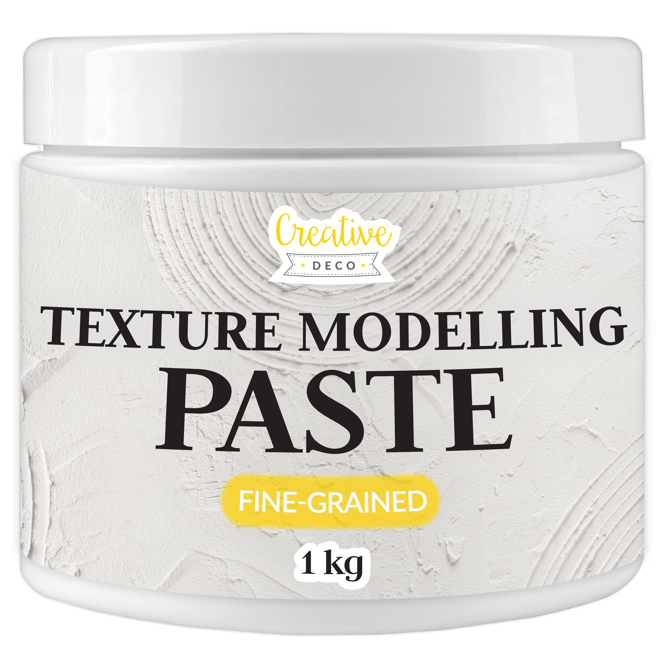 Creative Deco White Fine-Grained Modelling Paste | 1kg 3D Texture Medium