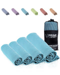 Prime Art Wood Bamboo Travel Towel | Quick Dry & Antibacterial – Light Blue