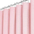 BTTN Extra Long Linen Look Shower Curtain, Waterproof, 182x244cm, Pink - image 1