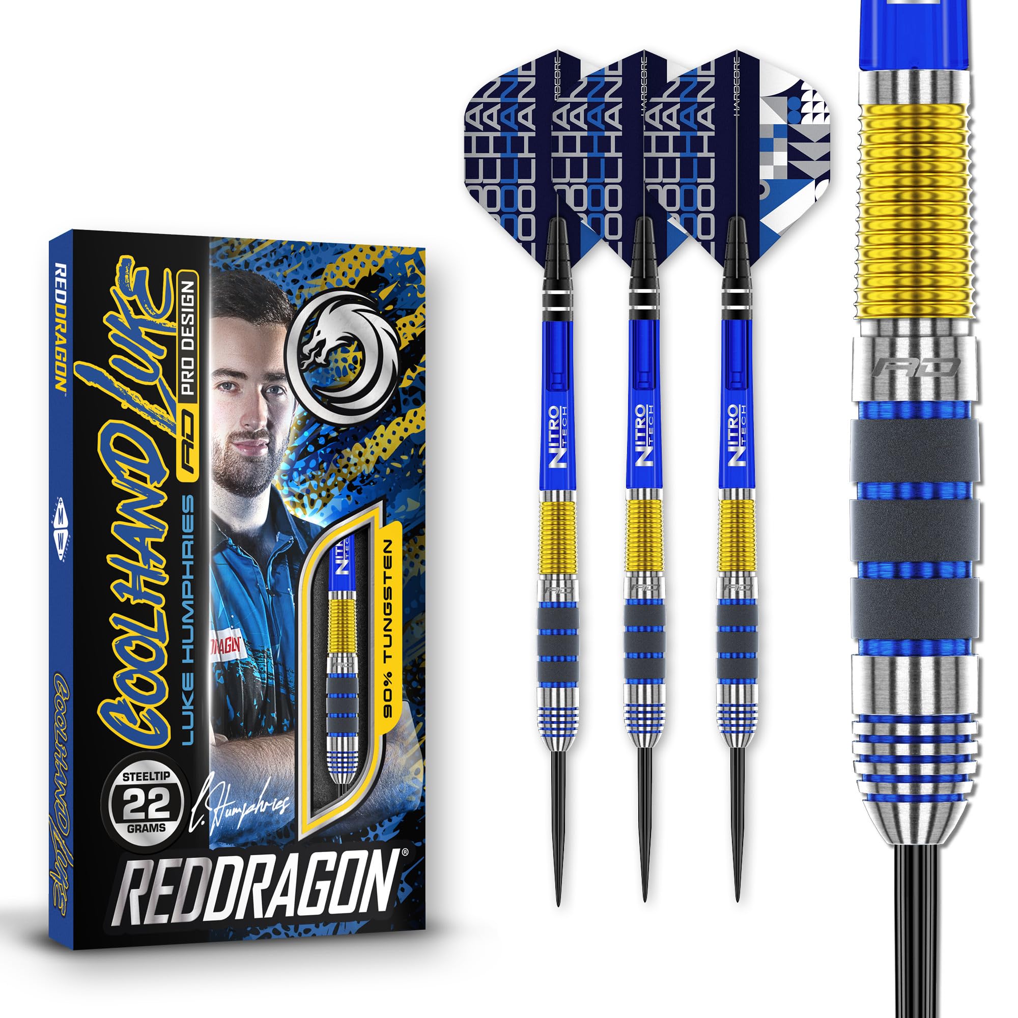 Red Dragon Luke Humphries 21g Tungsten Darts Set | Professional Darts