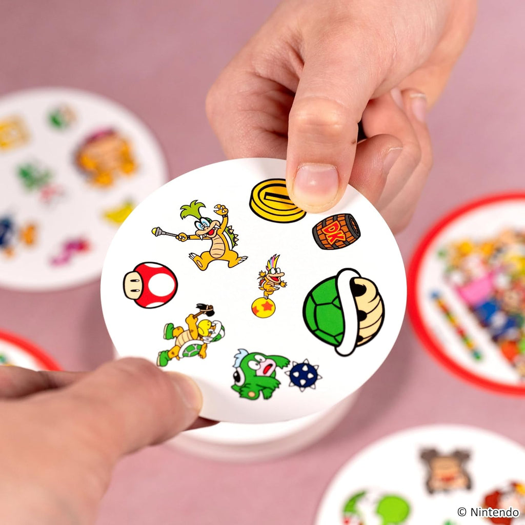 Dobble Super Mario Card Game - Family Speed and Observation Travel Game