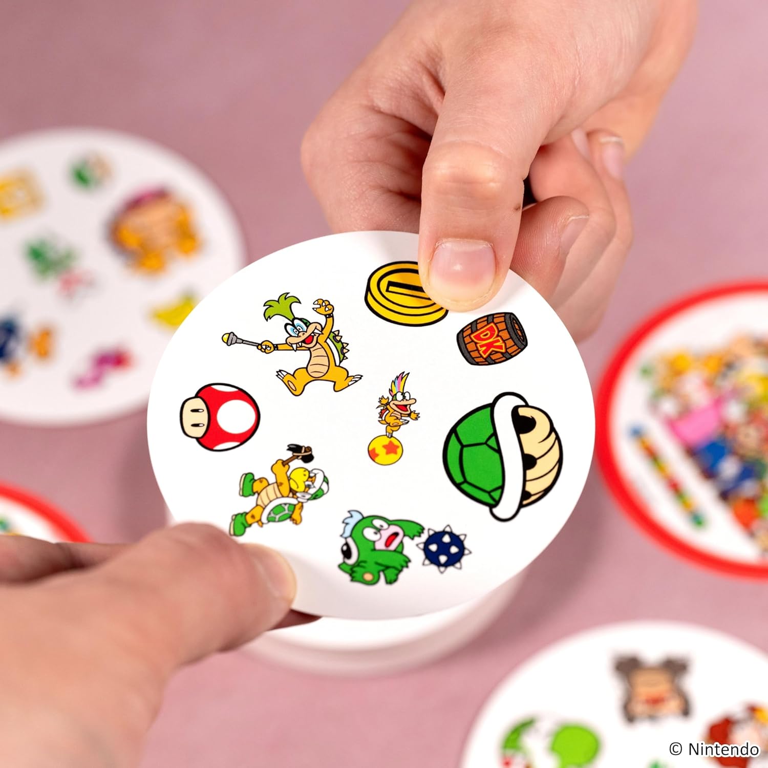 Dobble Super Mario Card Game - Family Speed and Observation Travel Game