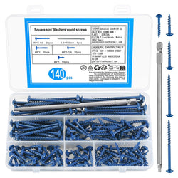 140pc Pocket Hole Screws | #8 Square Drive Alloy Steel Wood Screws