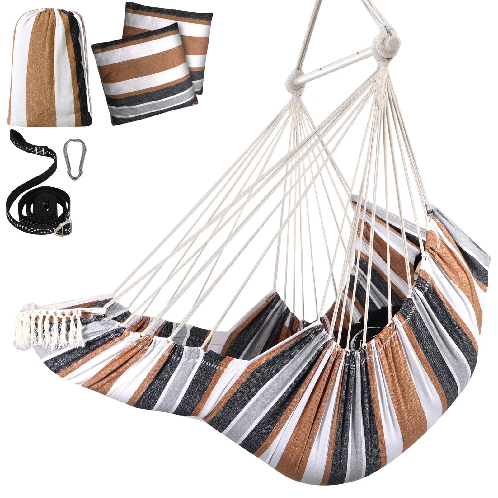 Chihee Hammock Chair with Foot Rest | Metal Spreader Bar Swing Chair