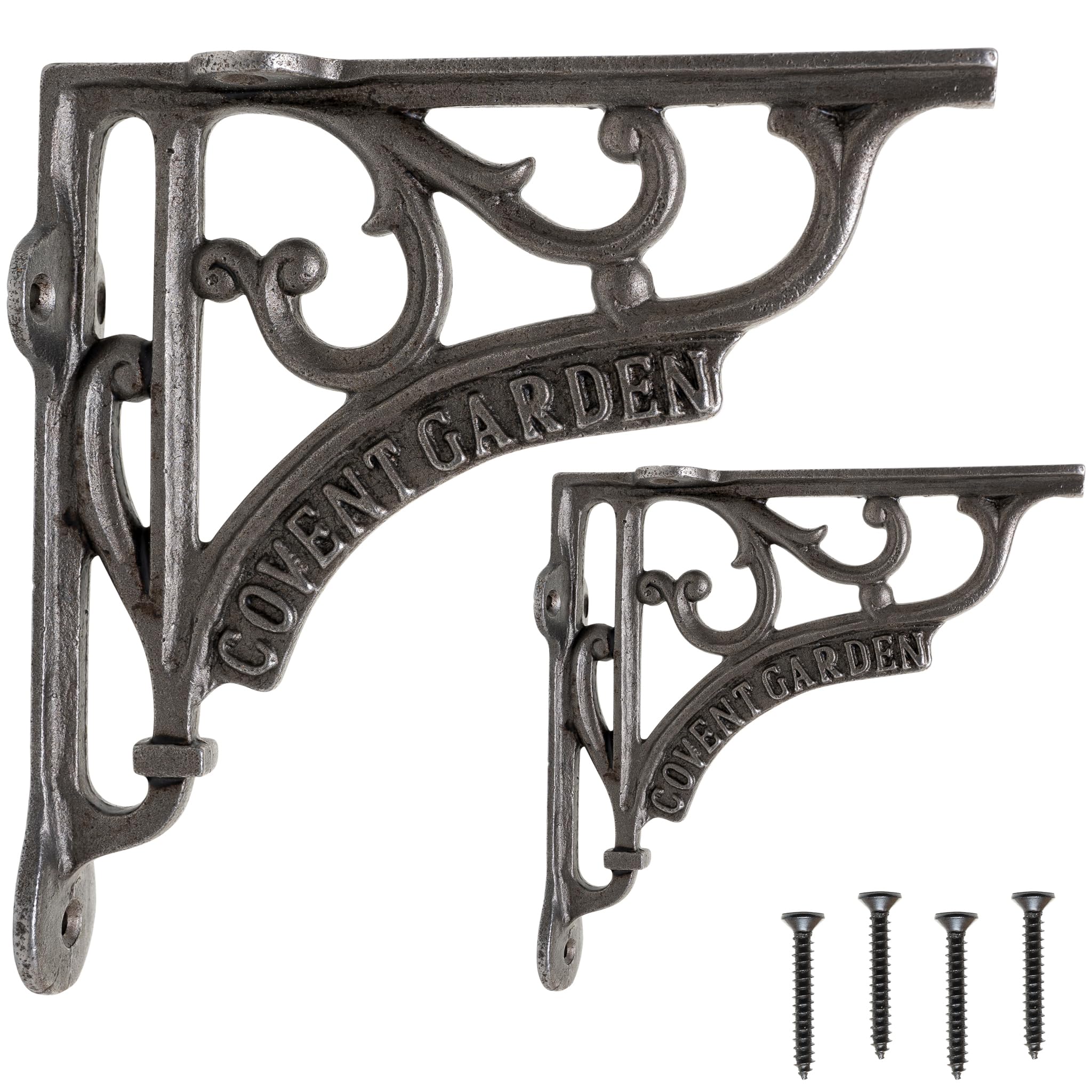 Cast Iron Shelf Brackets | 6x6 Heavy Duty Rustic Supports