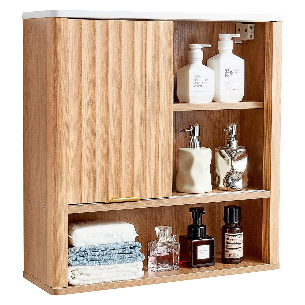 VEVOR Bathroom Wall Cabinet, with Door and Adjustable Shelf, Over the Toilet Storage Medicine Cabinet Wall Mounted - image 1