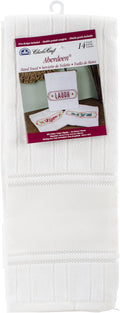Charles Craft Aberdeen Velour 14 Count Hand Towel – White, 16.5 x 27"