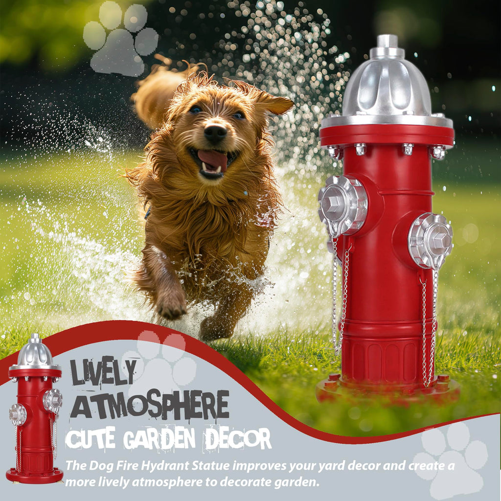 Prefdo Dog Fire Hydrant Pee Post – 14.5" Resin Puppy Training Statue