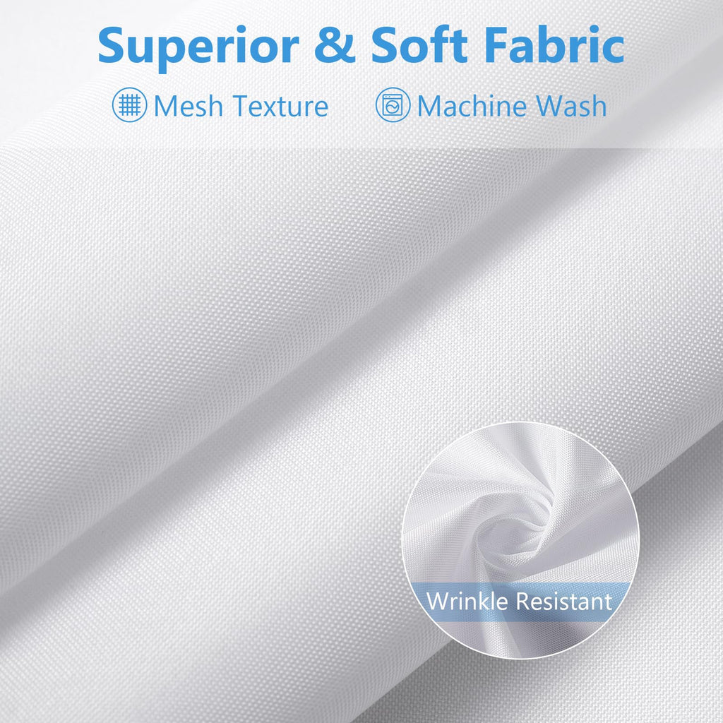 PILOTSHARK 120GSM Ultimate Waterproof Fabric Shower Curtain Liner-TPU Lamination Technology with 3 Magnets,Machine Washable,180x196.5 Inch Soft Cloth - image 4