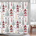AIBIIN Christmas Shower Curtain | Waterproof Polyester with 12 Hooks