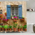 Jolof Store European Street View 3D Print Waterproof Polyester Shower Curtain
