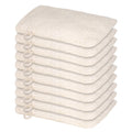 Perefly Washcloth Small Towels Set - 15 X 21 CM Hand Towels for Bathroom & Gym - Soft & Absorbent - Fast Drying Wash Cloths 10 Pack Ivory