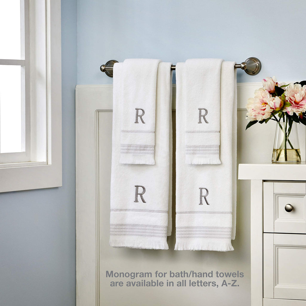 SKL Home Bath Towel, C, Cotton, White, 28x54