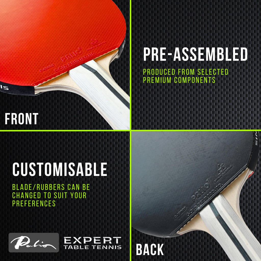 Palio Expert 3.0 Table Tennis Bat Set - ITTF Approved Ping Pong Rackets
