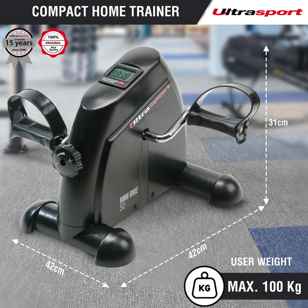 Ultrasport Mini Bike 50 – Arm and Leg Pedal Exerciser with LCD Display