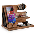 Teslyar Wood Phone Docking Station |  Nightstand Organizer