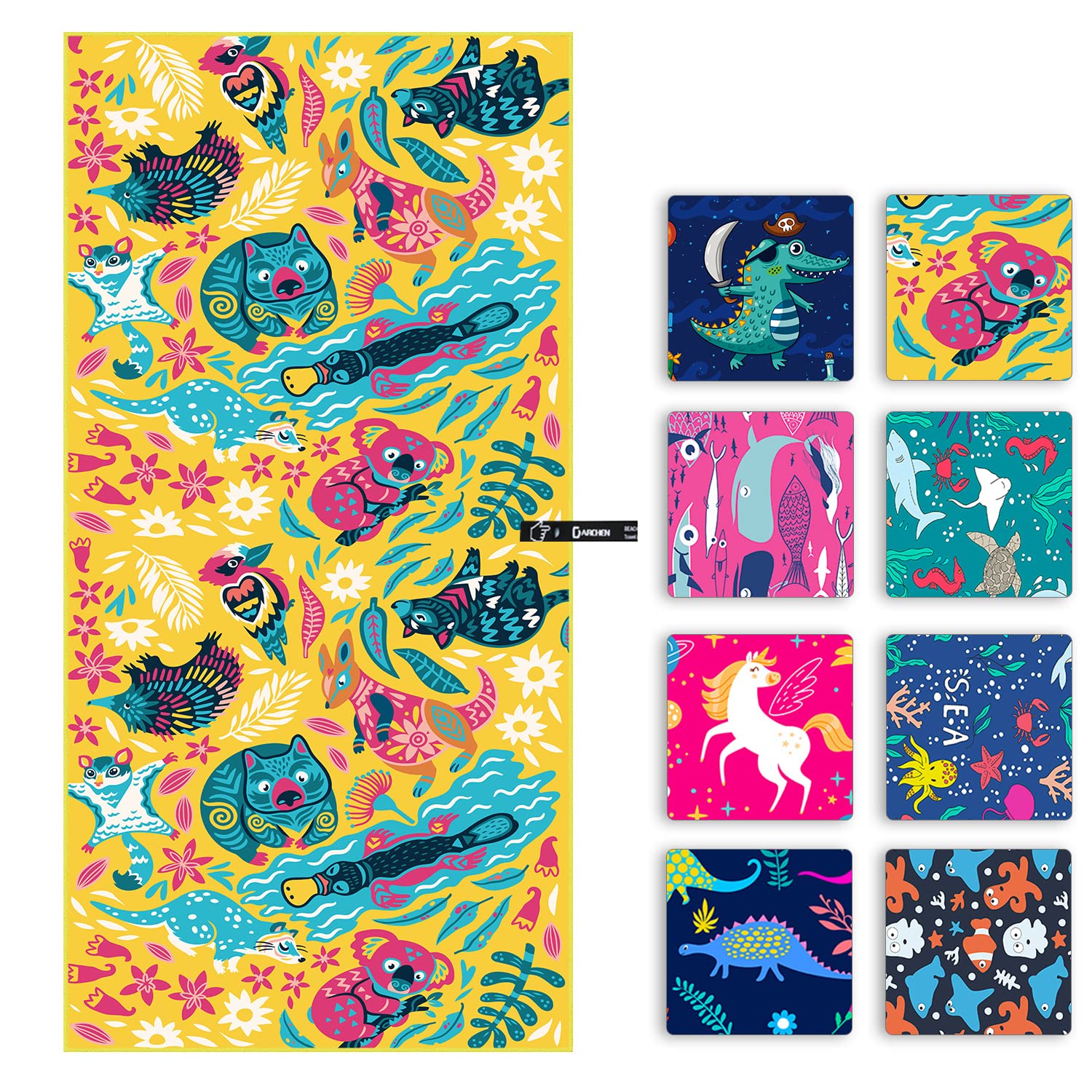 DARCHEN Microfiber Beach Towel – Oversized Quick Dry Sand Free Travel Towel