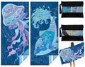 Bingobang 2 Pack Microfiber Beach Towels - Extra Large Sand Free Quick Dry