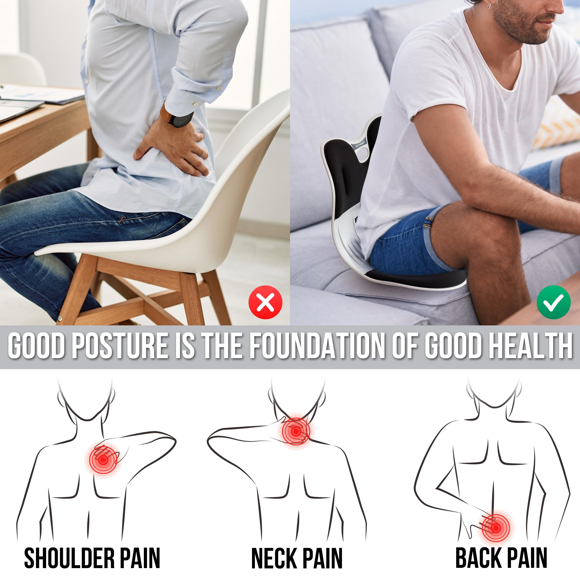 ERGONIX Kids Lumbar Support Posture Corrector Chair - Size S Ergonomic