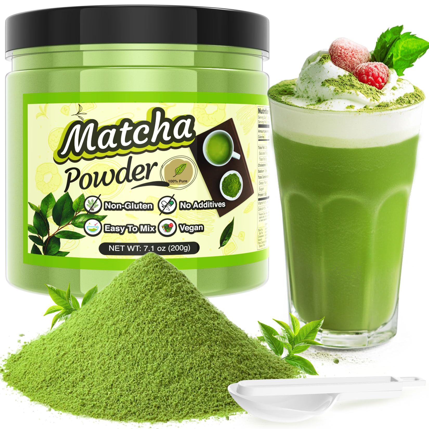 Jolof Store Premium Ceremonial Grade Matcha Powder – 200g Vegan Tea