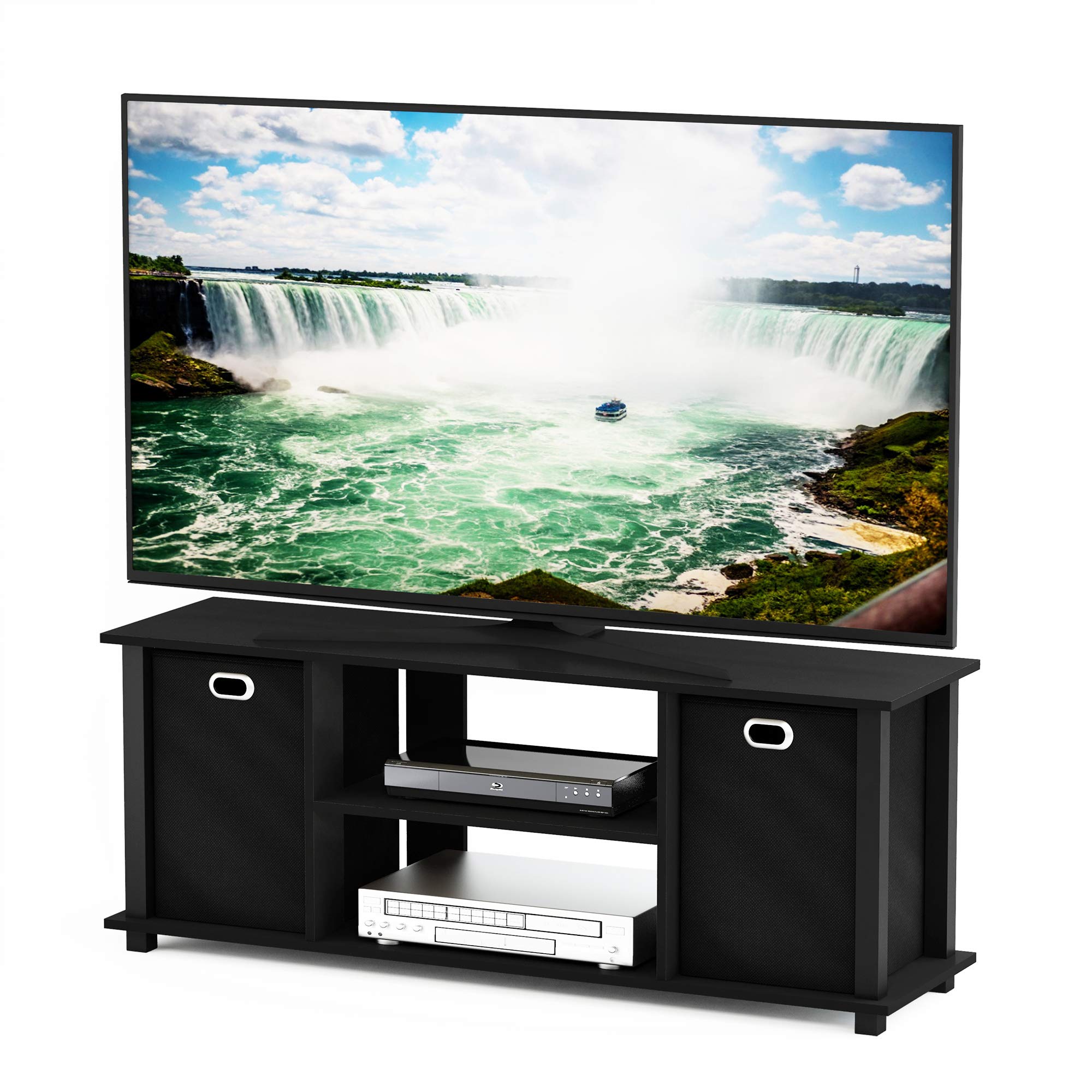 Furinno TV Stand Entertainment Center with 2 Drawers for 50-inch TV