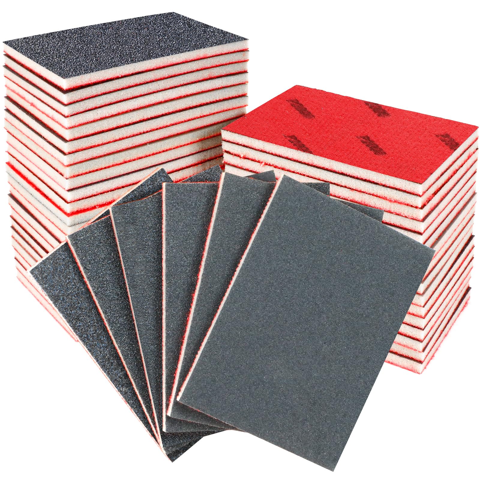 Jolof Store 36 Pcs Sanding Sponge – 80-400 Grit Wet Dry Foam Pads