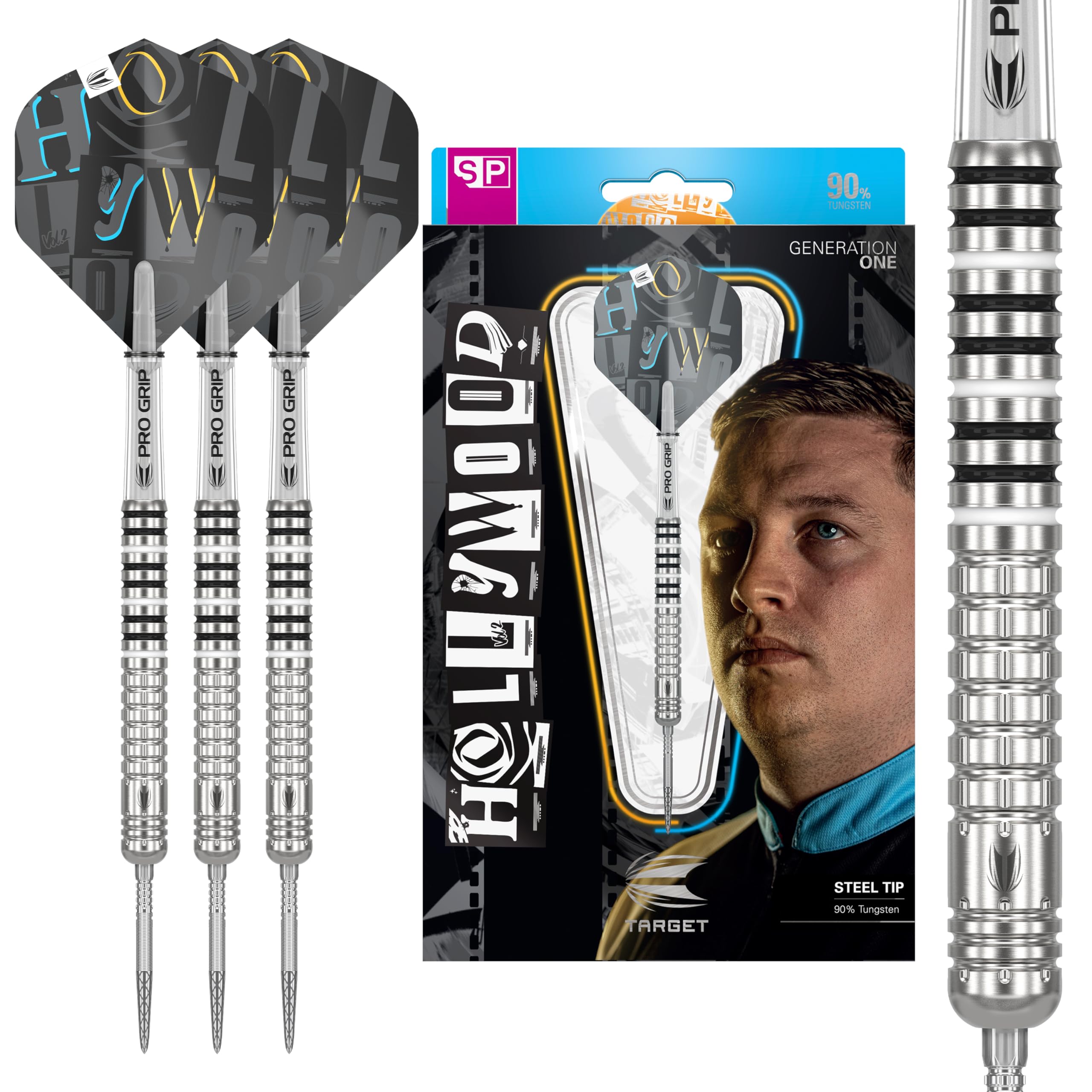 Target Darts Chris Dobey G1 22g 90% Tungsten Swiss Point Steel Tip Set