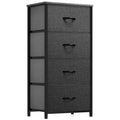 YITAHOME 4-Drawer Fabric Dresser – Metal Frame Storage Chest, Black