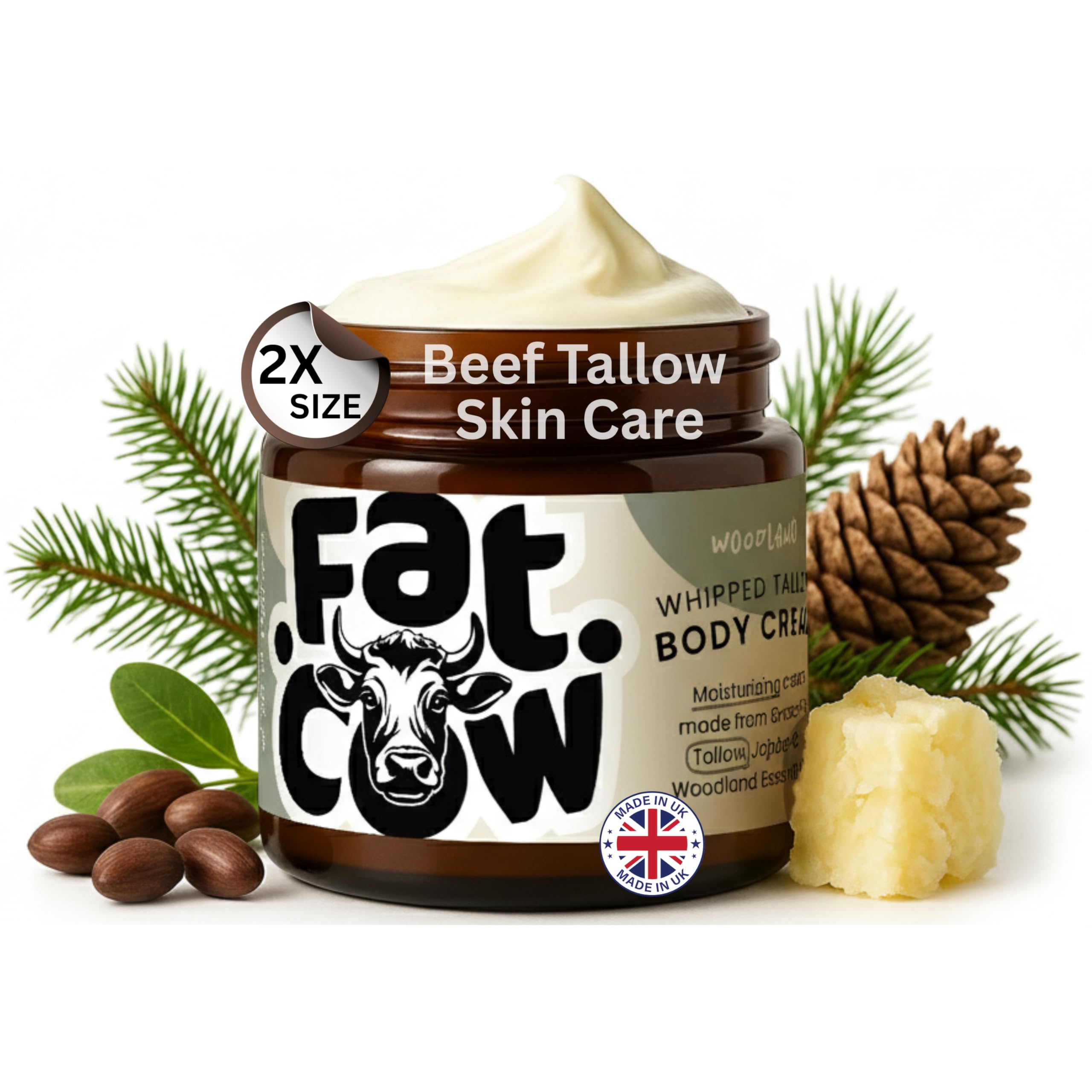 Grass-Fed Beef Tallow Moisturiser with Jojoba Oil – 120ml